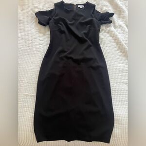 NWT- Calvin Klein Black Dress- Shoulder Cut Out, knew length, size 4